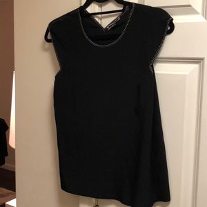 Black silk top